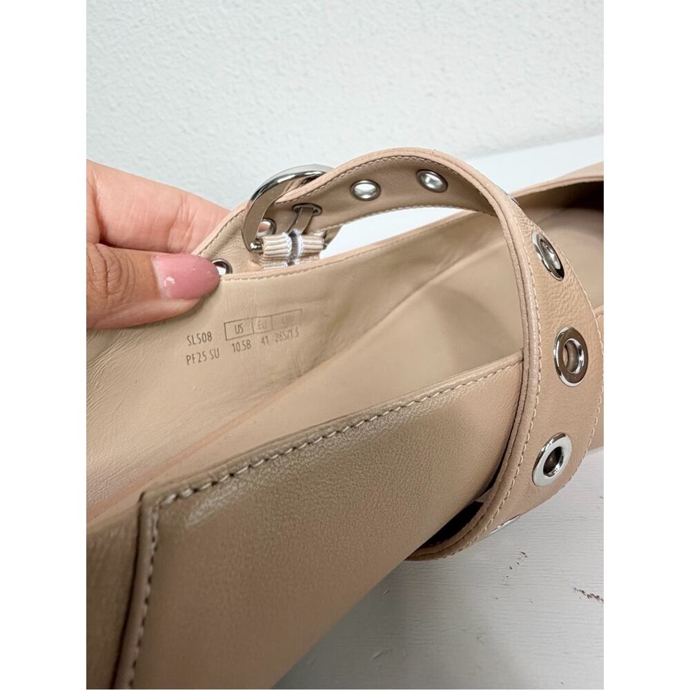 NEW STUART WEITZMAN Supermoto Nude Buckle Mary Jane Ballet Flats Size 10.5 - Picture 8 of 10